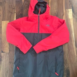 The North Face kids / boys jacket coat XL red/grey. Like New!